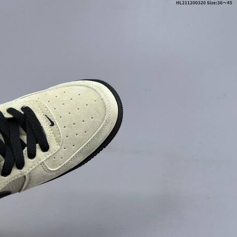 Nike Air Force 1 07 Light Beige Black White EU 36-45 Sneaker - Unisex (BS-61233)