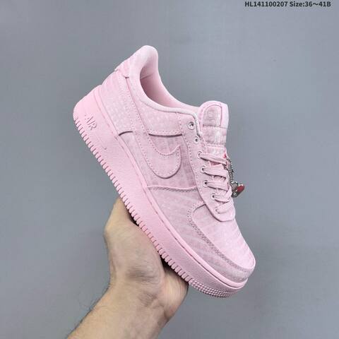 Nike Air Force 1 Low Light Pink White Silver EU 36 45 Sneaker EU 36-45 - Unisex (BS-61504)