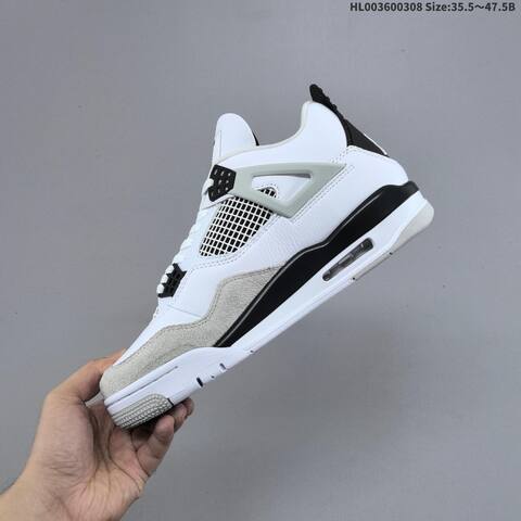Air Jordan 4 Retro Military Black AIR JORDAN 4 Aj4 Lifestyle (BS-66594)