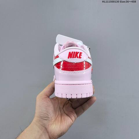 Nike SB Dunk Low Light Pink Red White EU 36-45 Skate Shoe - Unisex (BS-61632)