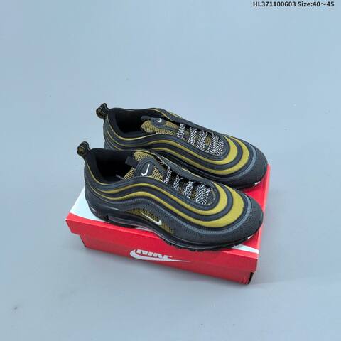 Nike Air Max 97 SE Black White Blue Neon Green EU 40-45 Sneaker - Men's (BS-59975)