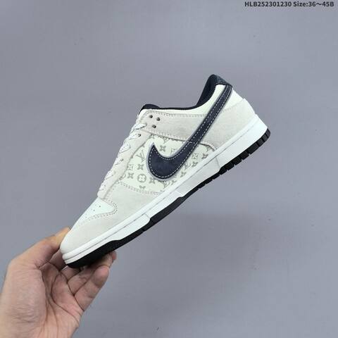 Nike SB Dunk Low Beige Dark Navy White EU 36-45 Skate Shoe - Unisex (BS-62312)