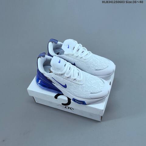 Nike Air Max 270 White Gold Light Blue Dark Blue EU 40-45 Running Shoe - Men's (BS-59978)