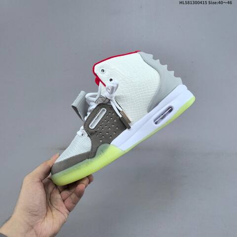 Nike Air Yeezy 2 Black White Red Glow Green EU 40-46 Sneaker - Men's (BS-60720)