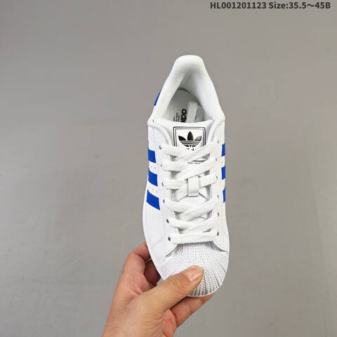 Adidas Superstar White Blue Black EU 35 5-45 Skate Shoe - Unisex (BS-65499)