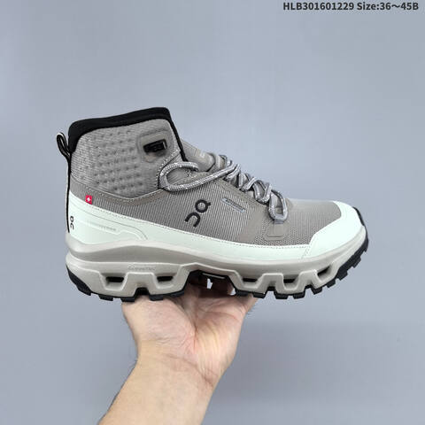 On Running Cloudrock Mid WP Olive Black EU 36-45 Trail Shoe Trail Running Sneakers - Unisex (BS-69726)