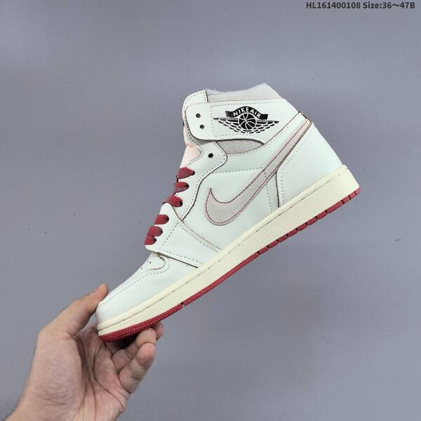 Nike Air Jordan 1 Retro High white/grey/red 36-47 basketball