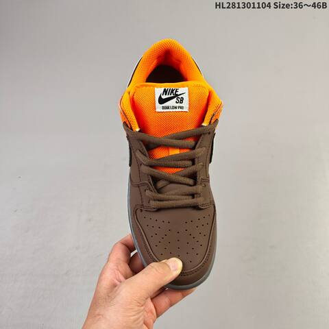 Nike SB Dunk Low Pro Brown Orange Silver Grey EU 36-46 Skate Shoe - Unisex (BS-63888)