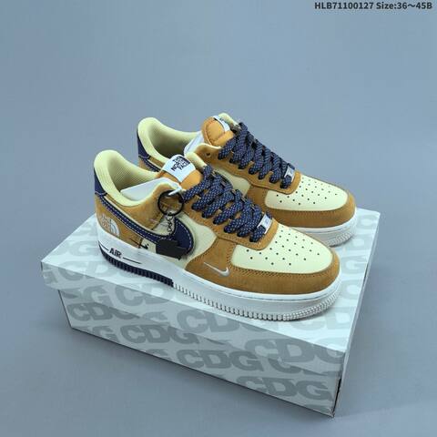 Nike Air Force 1 07 LV8 DM6688 Off White Grey Red Blue Beige Gum EU 36-45 Sneaker - Unisex (BS-61728)