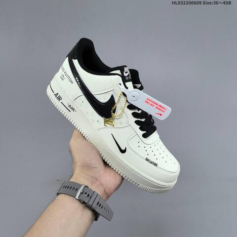 Nike Air Force 1 07 LV8 White Black Blue EU 36-45 Sneaker - Unisex (BS-59942)