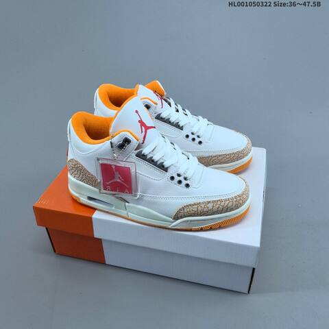 Air Jordan 3 Retro Orange Citrus AIR JORDAN 3 Aj3 Lifestyle (BS-66476)