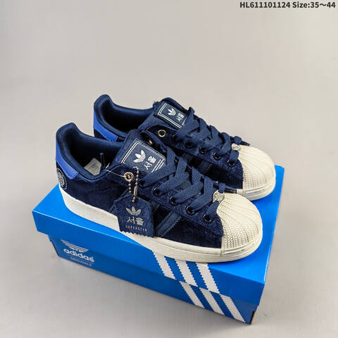 Adidas Superstar JI0108 Navy Blue Off White Royal Blue EU 35 44 Skate Shoe EU 35-44 - Unisex (BS-65466)