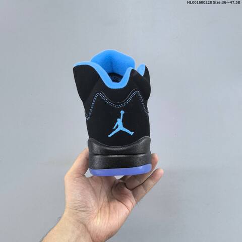 Air Jordan 5 Retro Black University Blue Replica AIR JORDAN 5 Aj5 Lifestyle (BS-66664)