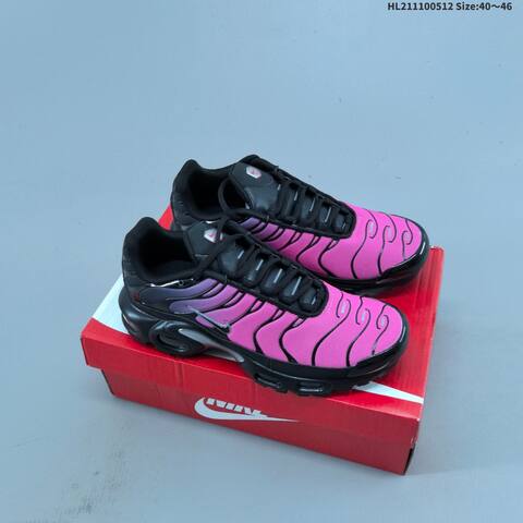 Nike Air Max Plus Black Pink Purple Silver EU 40-46 Running Shoe - Men's (BS-60387)