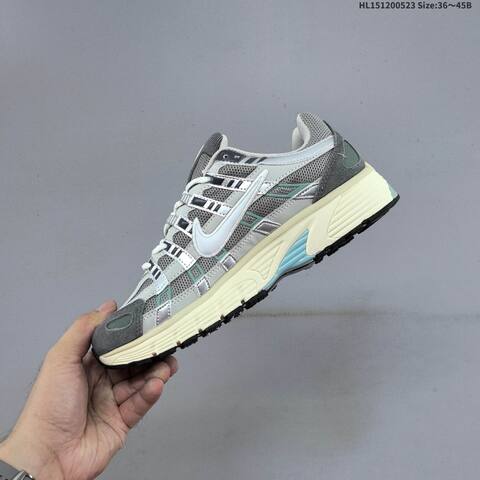 Nike P-6000 Grey Silver White Mint Cream EU 36-45 Running Shoe - Unisex (BS-60197)