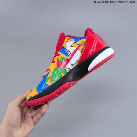 Nike Kobe 6 Red Yellow Blue Green Black EU 38-46 Basketball Shoe - Unisex (BS-62226)