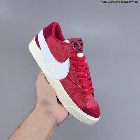 Nike Blazer Low 77 Jumbo Red White Sail EU 36-45 Skate Shoe - Unisex (BS-62228)