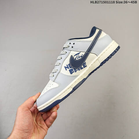 Nike SB Dunk Low Retro DIY The North Face Sail Grey Navy White EU 36-45 Skate Shoe - Unisex (BS-63512)