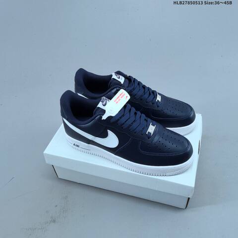 Nike Air Force 1 07 White Light Blue Dark Blue EU 36-45 Sneaker - Unisex (BS-60353)