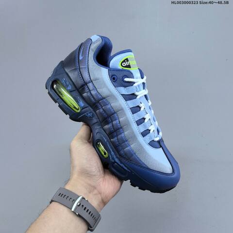 Nike Air Max 95 Light Blue Dark Blue Neon Green White Black EU 40-48 5 Running Shoe - Men's (BS-61169)