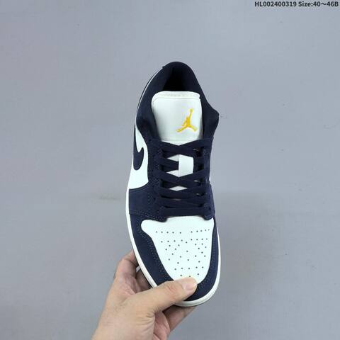 Air Jordan 1 Low Obsidian Suede AIR JORDAN 1 Aj1 Lifestyle (BS-66496)