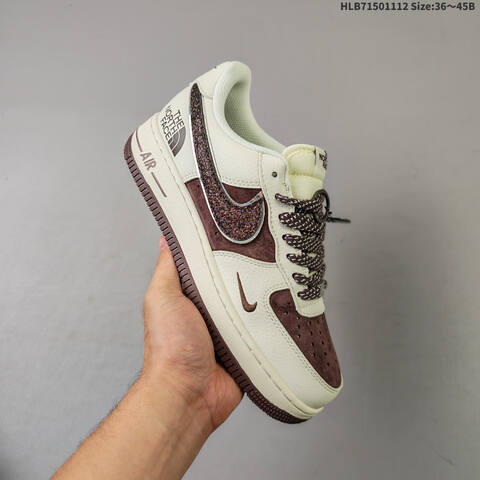 Nike Air Force 1 Low 07 x The North Face QY6818 526 Lifestyle (BS-63836)