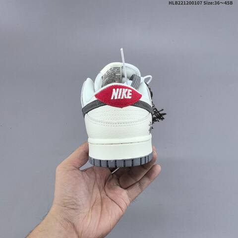 Nike Dunk SB Low Stussy Off White Light Grey Dark Grey Red EU 36-45 Skate Shoe - Unisex (BS-62164)