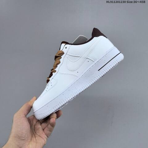 Nike Air Force 1 Low White Dark Brown Tan EU 36-45 Sneaker - Unisex (BS-62315)