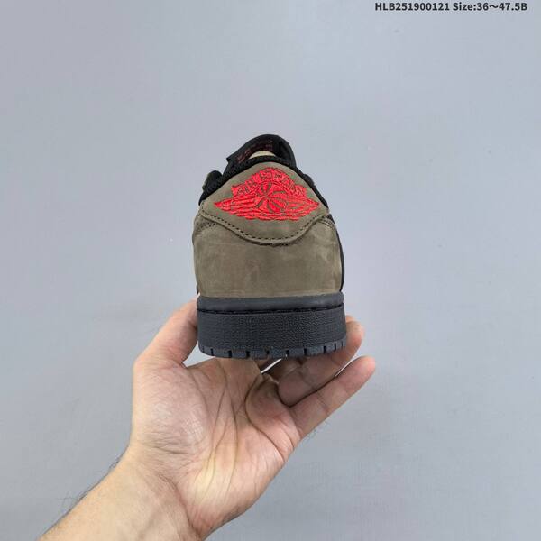 Nike Air Jordan 1 Low Olive Grey / black / red 36~47.5 casual lifestyle