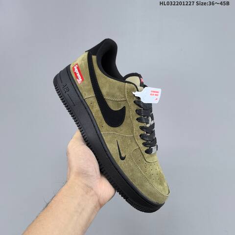 Nike Air Force 1 07 LV8 DV5477-201 Olive Green Black EU 36-45 Sneaker - Unisex (BS-62381)