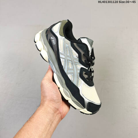 ASICS GEL-NYC Cream Black Silver Grey EU 36-45 Running Shoe Running Sneakers - Unisex (BS-69215)