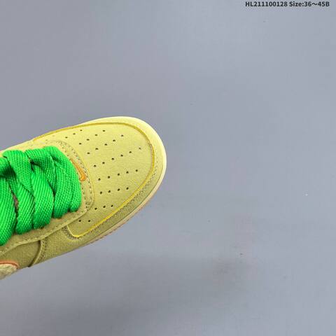 Nike Air Force 1 Low Light Yellow Bright Green Orange Pale Yellow EU 36-45 Sneaker - Unisex (BS-61705)