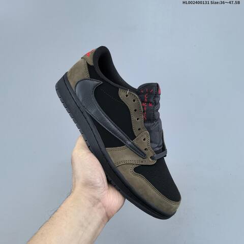 Travis Scott x Air Jordan 1 Low Velvet Brown AIR JORDAN 1 Aj1 Lifestyle (BS-66745)