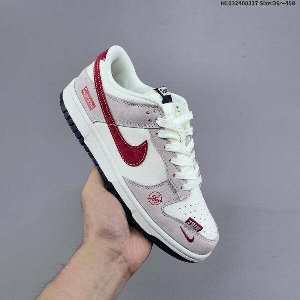 Nike Dunk SB Low Supreme sail light pink red navy EU 36-45 skate shoe