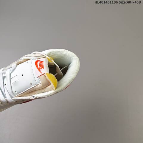 Nike SB Blazer Zoom Mid Pro QS Grant Taylor White Beige Red Yellow EU 40-45 Skate Shoe - Men's (BS-63878)
