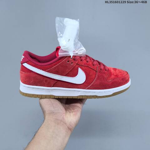 Nike Dunk SB Low Red White Gum EU 36-46 Skate Shoe - Unisex (BS-62347)