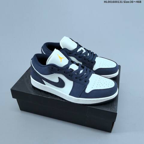 Air Jordan 1 Low Obsidian Suede AIR JORDAN 1 Aj1 Lifestyle (BS-66748)