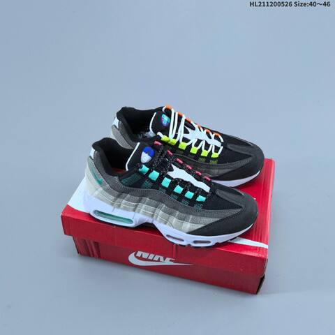 Nike Air Max 95 Black Grey White Silver EU 40-46 Running Shoe - Men's (BS-60125)