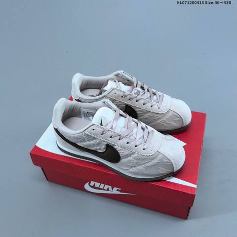 Nike Classic Cortez Light Beige Brown White EU 36-41 Sneaker - Unisex (BS-60709)