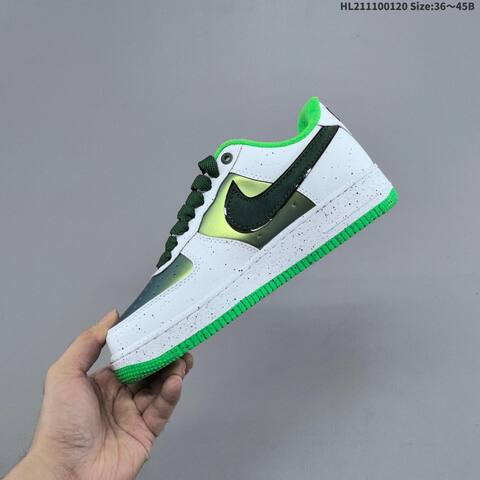 Nike Air Force 1 Low White Green Orange EU 36-45 Sneaker - Unisex (BS-61878)