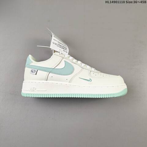 Nike Air Force 1 07 FB1839-211 Sail Light Mint White Blue EU 36-45 Sneaker - Unisex (BS-63493)