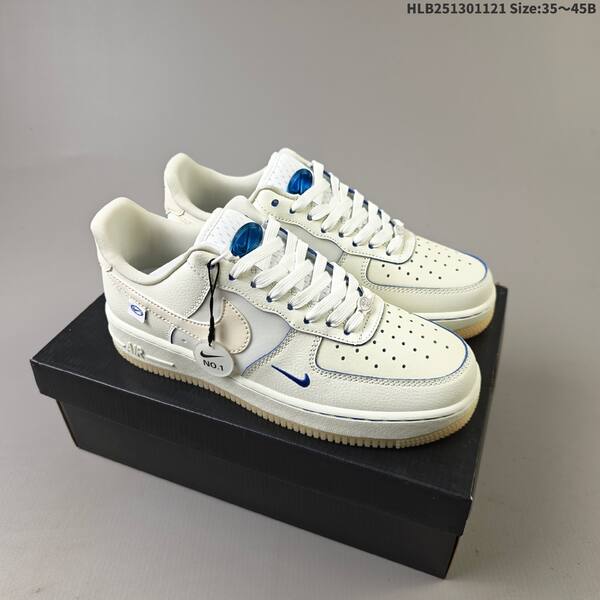 Nike Air Force 1 07 Black White Beige Blue EU 35-45 sneaker