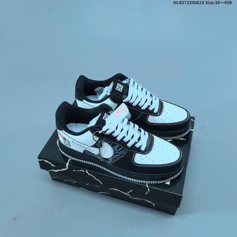Nike Air Force 1 07 LV8 RJ1988-004 Black White Grey Red EU 36-45 Sneaker - Unisex (BS-59909)