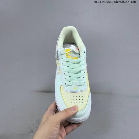 Nike Air Force 1 Shadow Mint Green Pale Yellow White EU 35 5-42 Sneaker - Unisex (BS-60253)