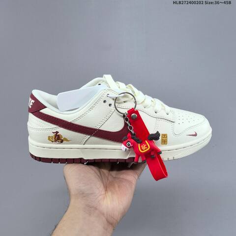 Nike Dunk Low Year Of The Horse White Grey Red Cream EU 36 45 Skate Shoe EU 36-45 - Unisex (BS-61582)