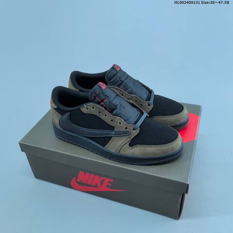 Travis Scott x Air Jordan 1 Low Velvet Brown AIR JORDAN 1 Aj1 Lifestyle (BS-66745)