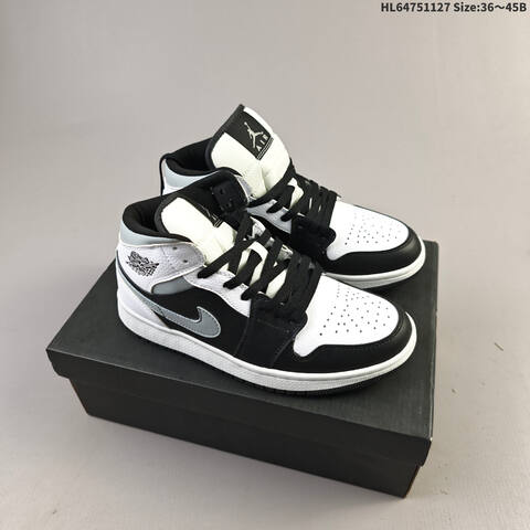 NIKE Air Jordan 1 Retro Mid AIR JORDAN 554724-174 36 36 5 37 5 38 38 5 3 Lifestyle - Women's (BS-67661)