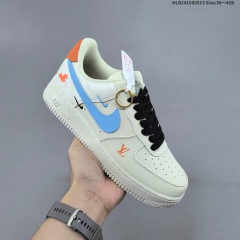 Nike Air Force 1 07 LV8 Dark Grey Orange EU 36-45 Sneaker - Unisex (BS-60351)