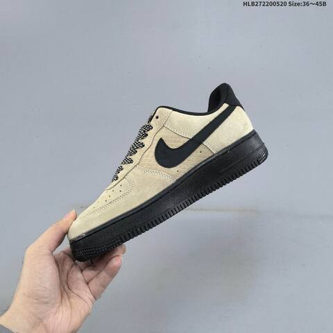 Nike Air Force 1 07 Low Supreme Beige Black EU 36-45 Sneaker - Unisex (BS-60243)