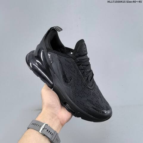 Nike Air Max 270 Flyknit All Black EU 40-45 Running Shoe - Men's (BS-60719)